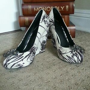 Tory Burch "Elmira" satin wedges